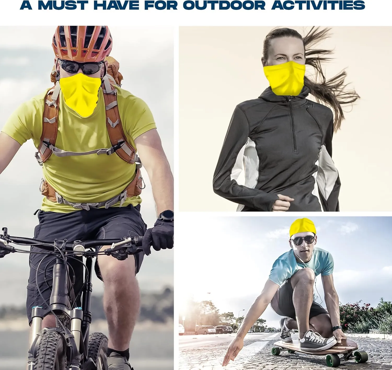 ARMORAY Face Mask Washable & Reusable Balaclava Neck Gaiter-Sun Protection Bandana Scarf Masks for Men & Women Hiking Fishing