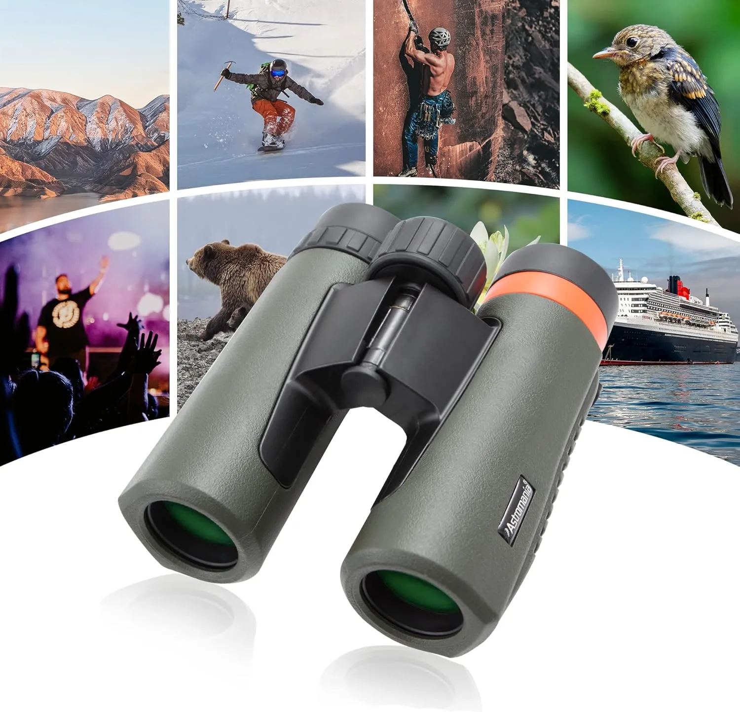 Astromania 10x26 Waterproof Compact Binoculars for Traveling, Wildlife, Camping and Sport Games, Theater and Concerts, Bird Watching