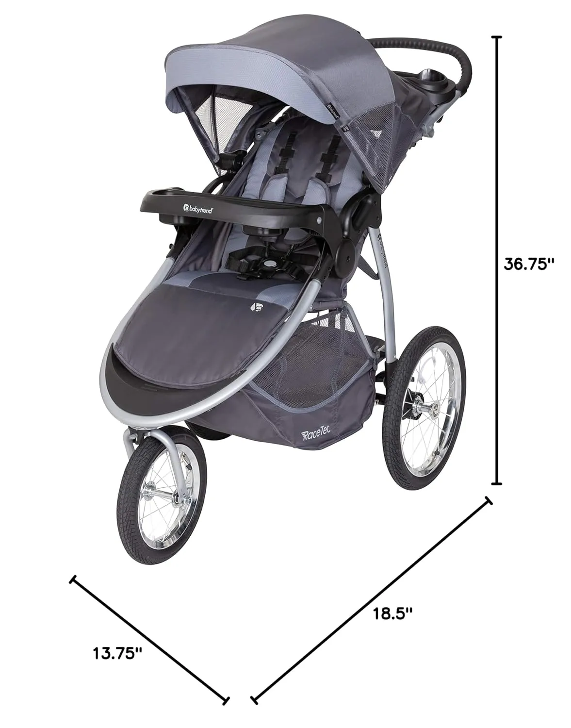Baby Trend Expedition Race Tec Jogger, Ultra Grey