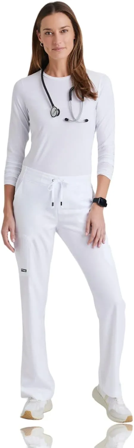 BARCO Grey's Anatomy Scrubs - Mia Scrub Pant for Women, Elastic Back Waist, Mid-Rise Shaped Leg Women's Scrub Pant