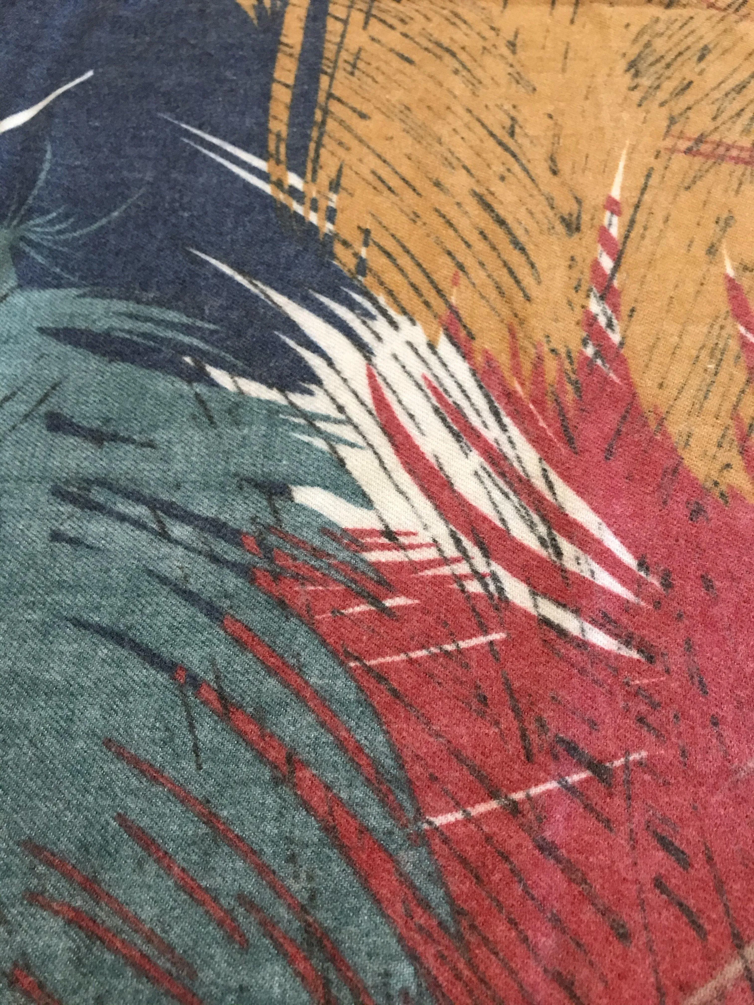 CASHMERE FEATHER PRINT SCARF