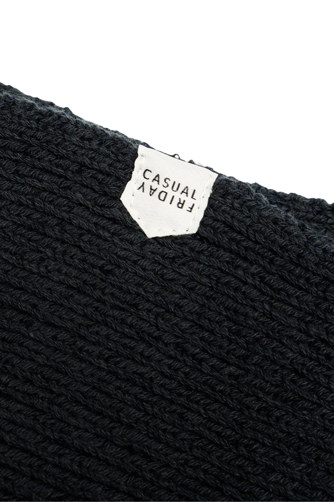 Casual Friday Dark Navy Ribbed Scarf