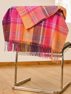 Checked Fringe Winter Scarf - Multi