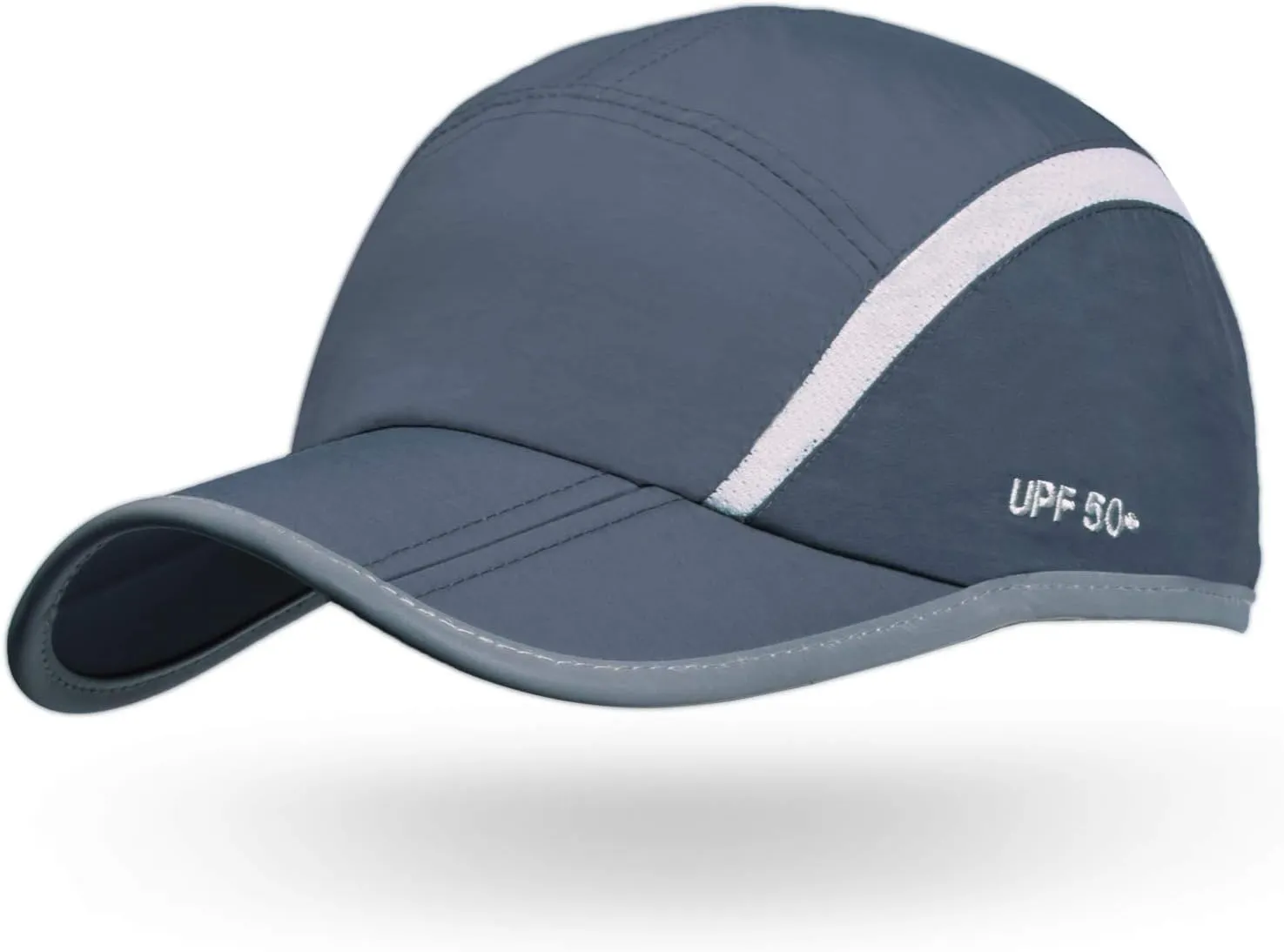 ELLEWIN Unisex Baseball Cap UPF 50 Unstructured Hat with Foldable Long Large Bill