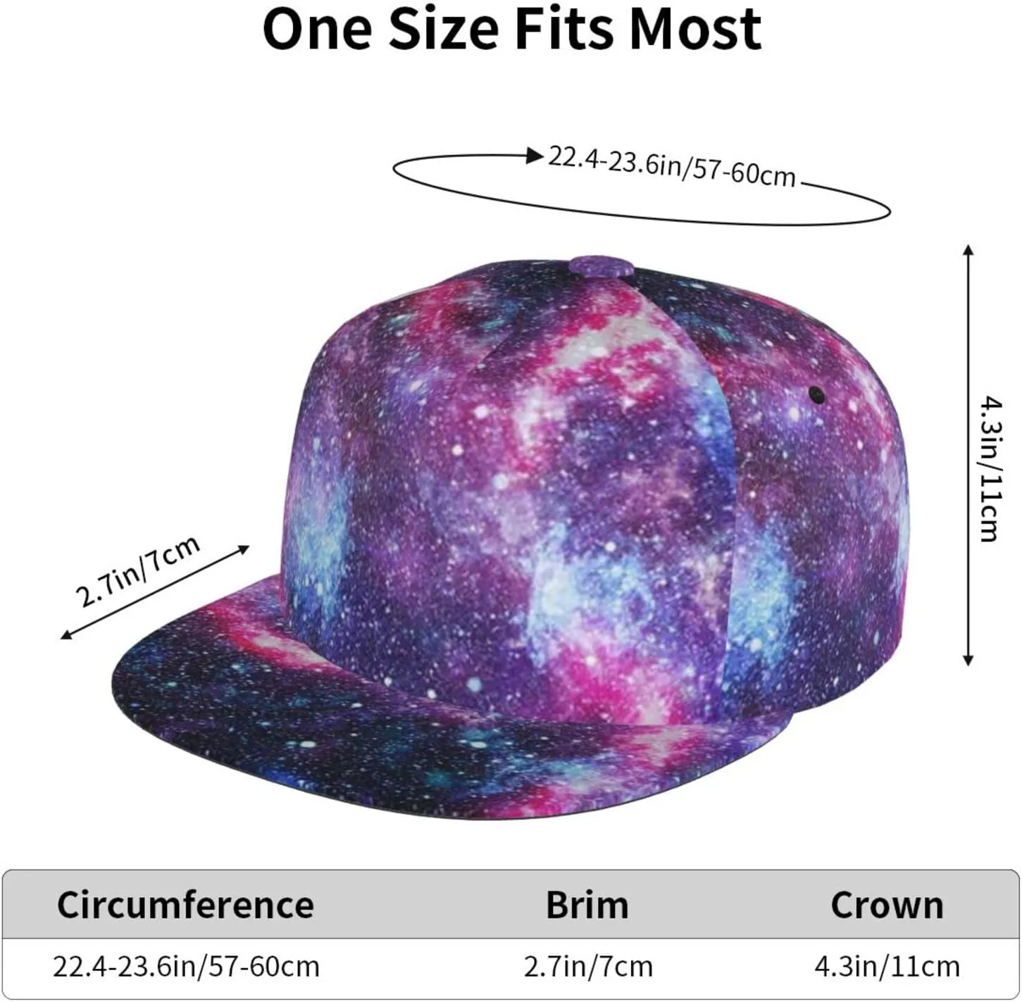 Fashion Galaxy Baseball Cap for Men Women Unisex Adjustable Trucker Hats Snapback Sun Hat Galaxy Flat Bill Brim Hats