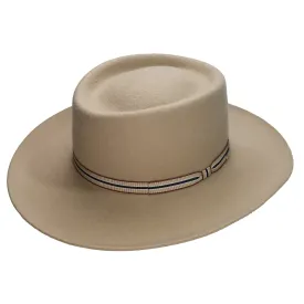 Fernandez y Roche Dallas Ribbon in Manilla Wool Gambler Hat Made in Spain