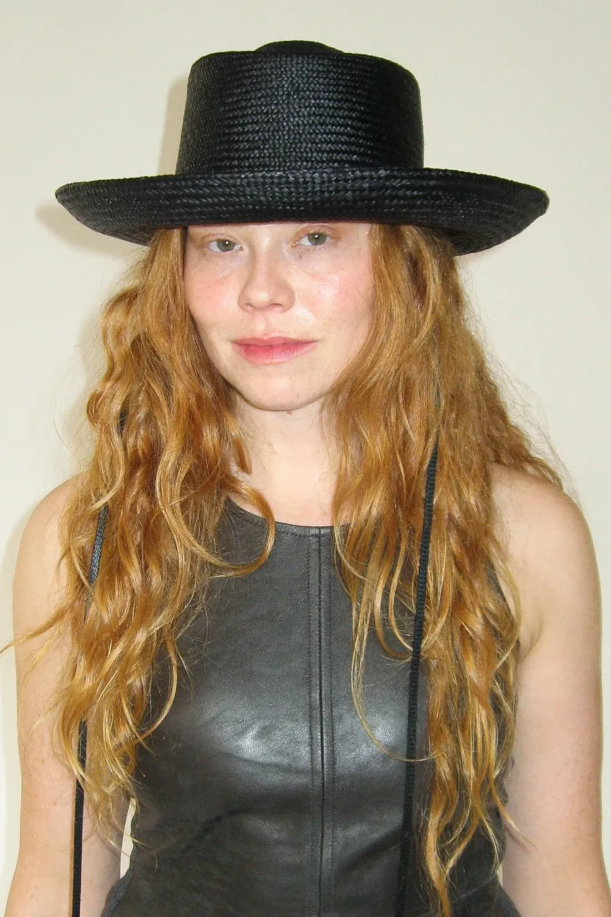 Gambler Hat in Black Straw