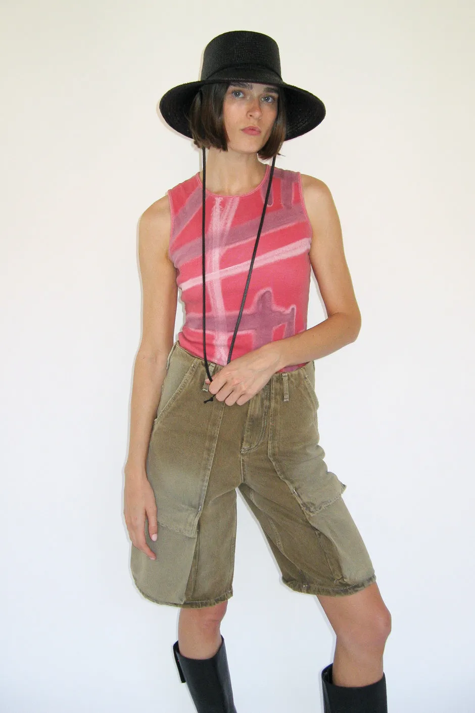 Gambler Hat in Black Straw