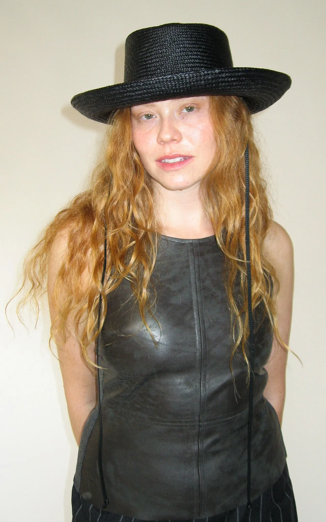 Gambler Hat in Black Straw
