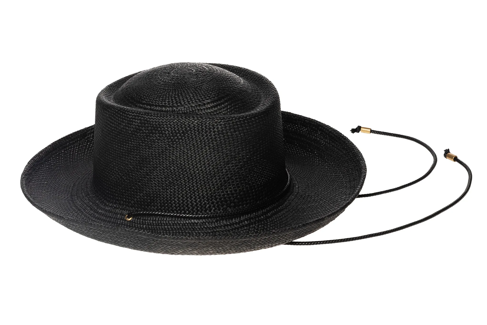 Gambler Hat in Black Straw