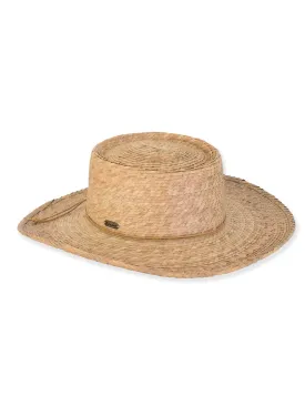 Hat Natural Audrey Palm Straw Gambler Women's HH3177