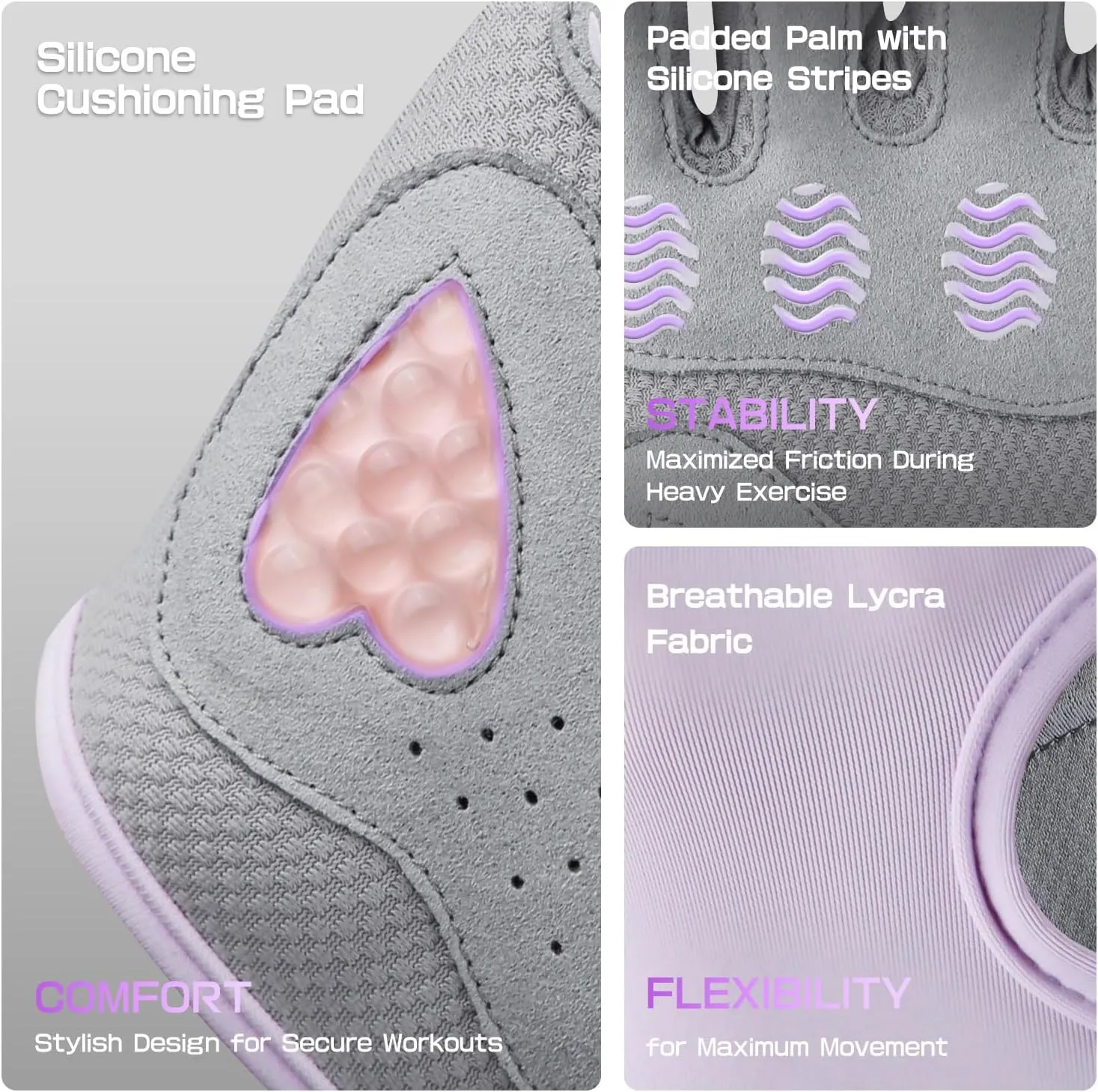 Jaffick Workout Gloves for Women Lightweight | Breathable Fitness Gloves with Non-Slip Grip for Gym, Weightlifting, Cycling and Training