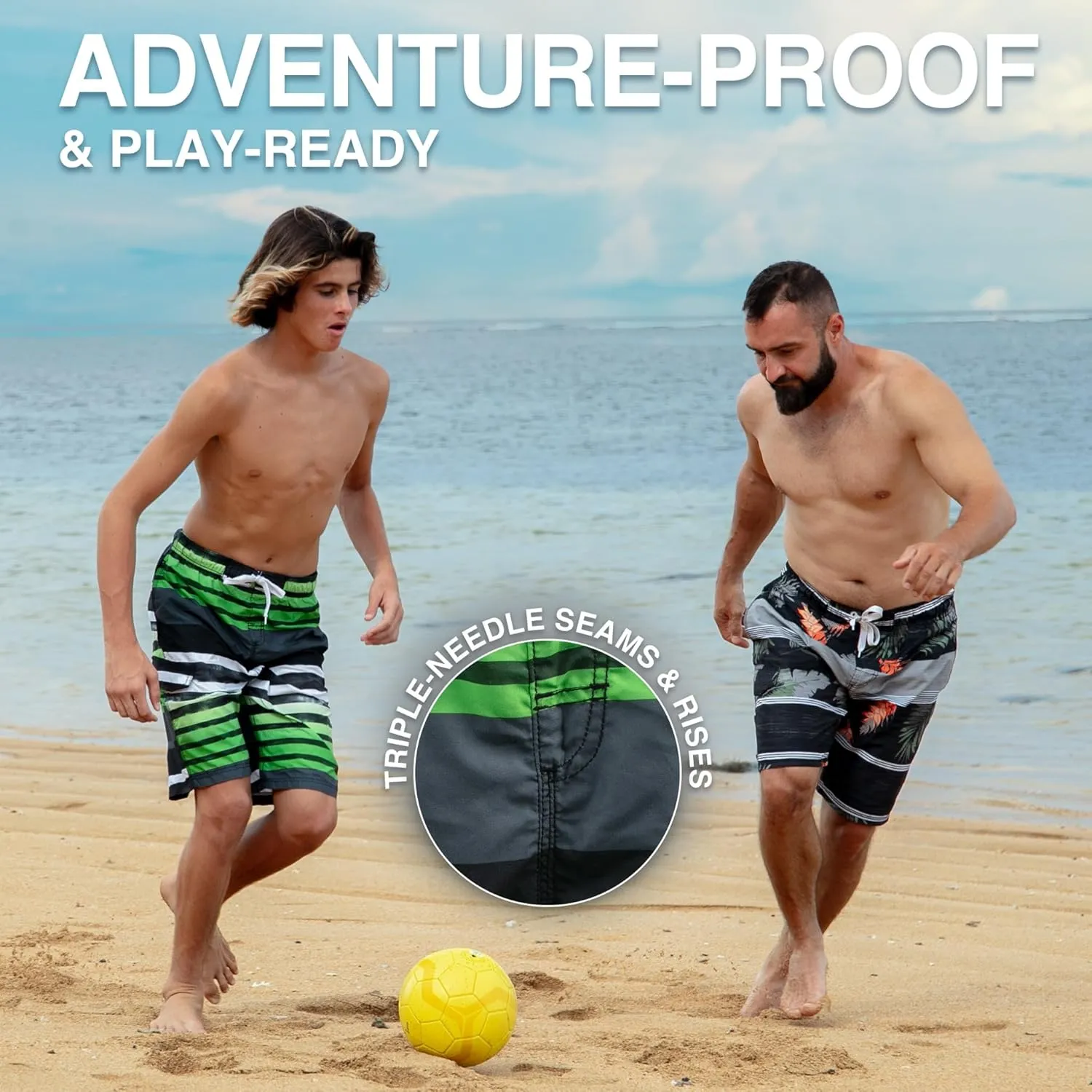 Kanu Surf Boys' Reflection Quick Dry UPF 50  Beach Swim Trunk