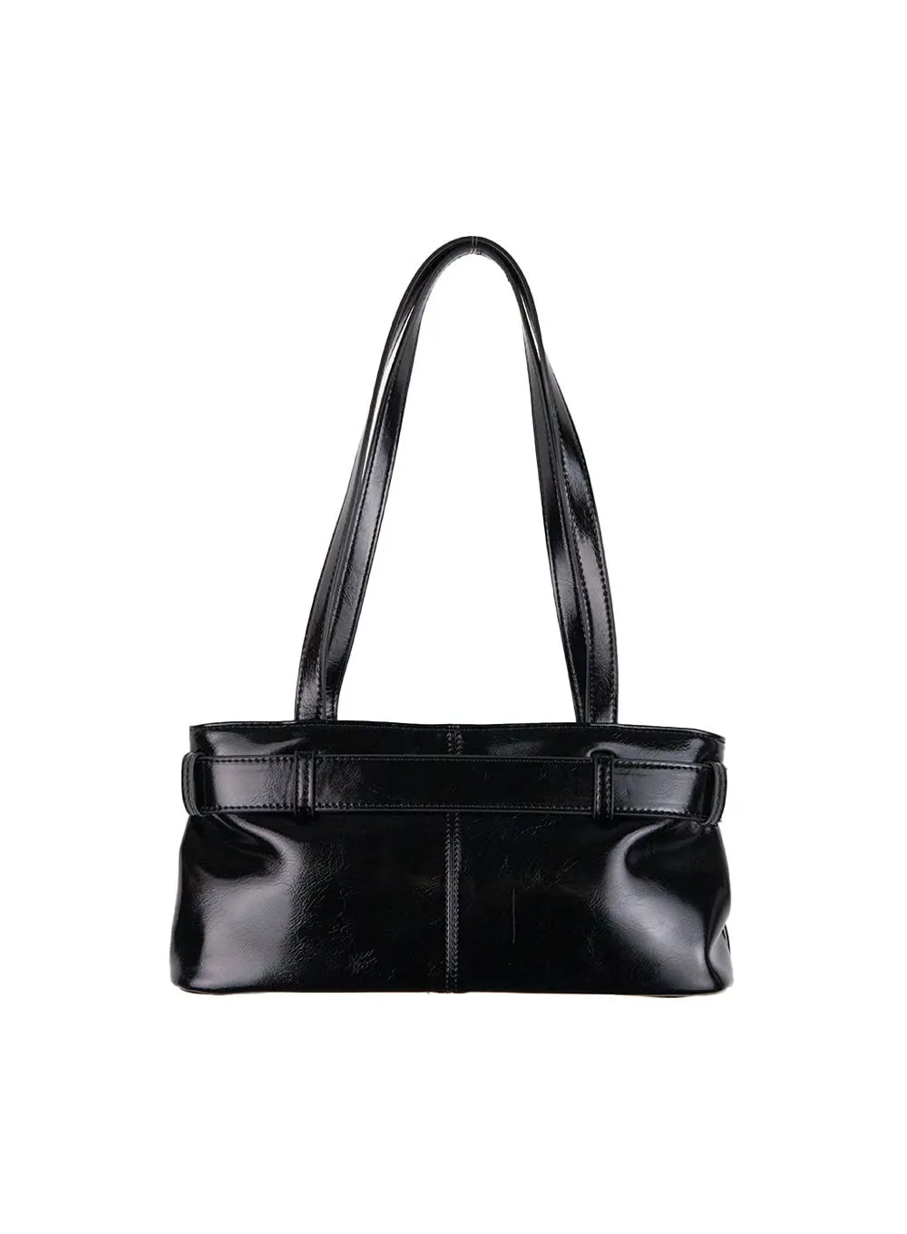 Leather Buckle-Belt Shoulder Bag CJ502