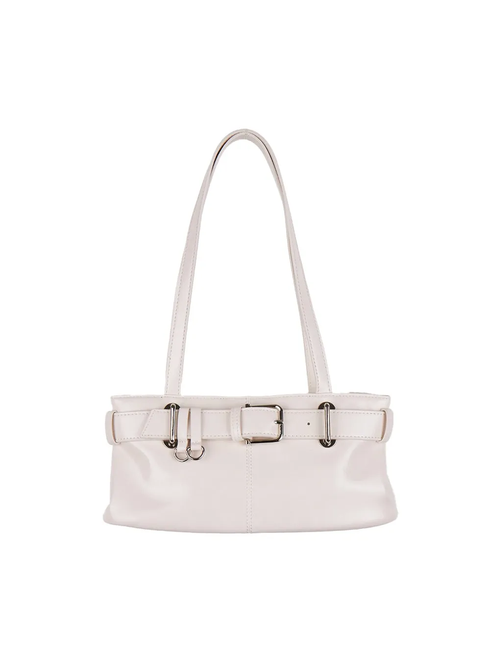 Leather Buckle-Belt Shoulder Bag CJ502