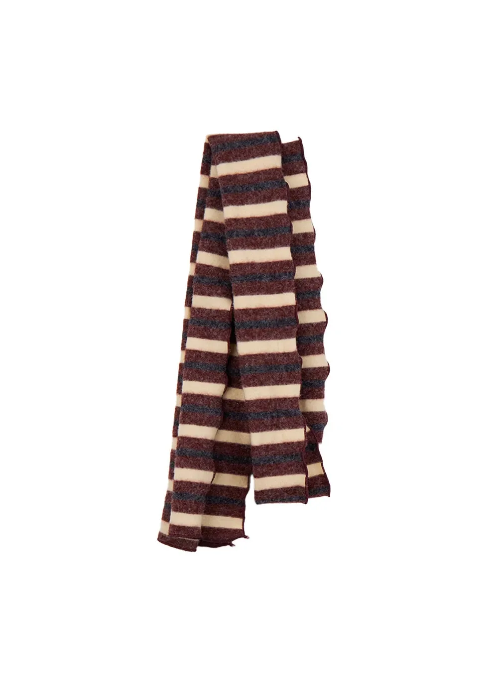 Lettuce Hem Striped Scarf CD426