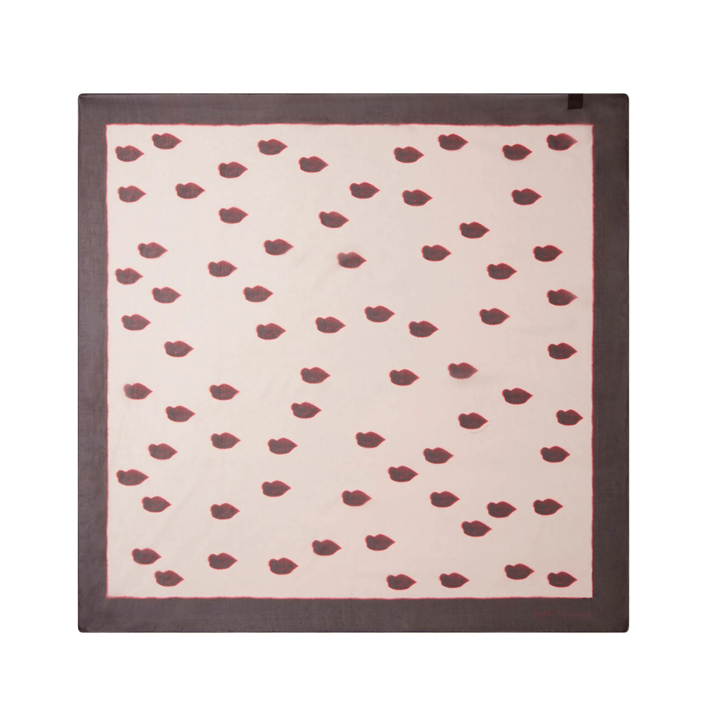 Lips Print Scarf, Ruby Pink