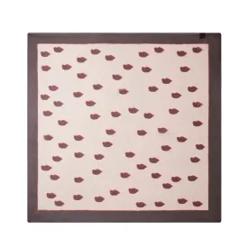 Lips Print Scarf, Ruby Pink