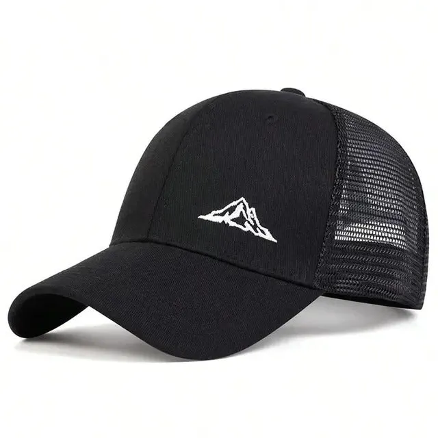 Mountain Peak Trucker Hat  - Fushia