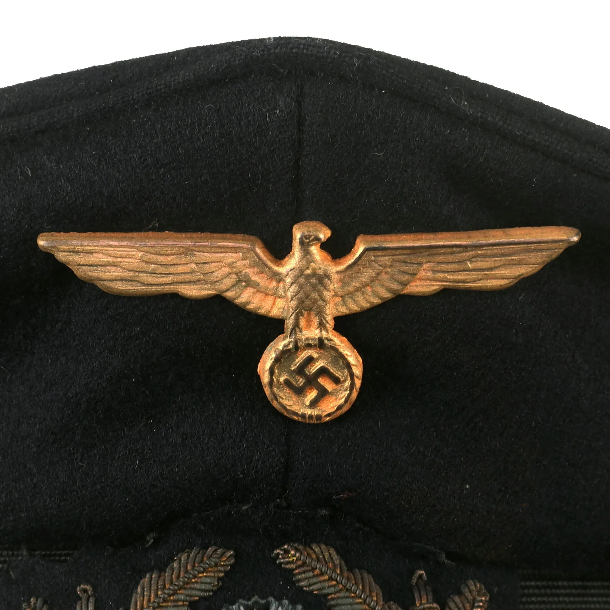 Original German WWII Early DRKB National Socialist State Veterans Association Visor Cap by Carl Happe - size 57cm