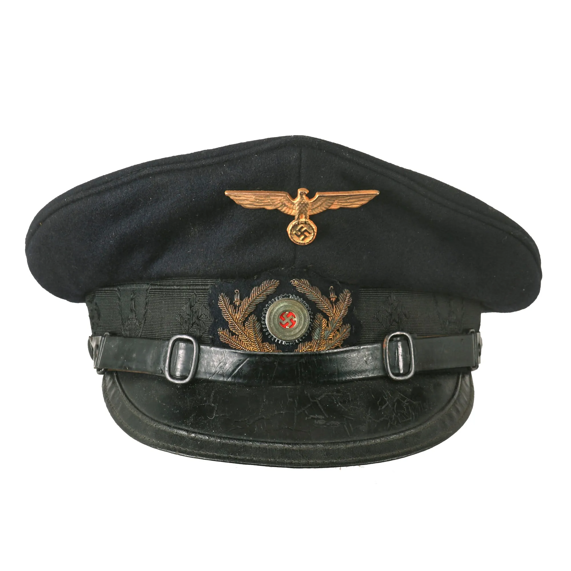 Original German WWII Early DRKB National Socialist State Veterans Association Visor Cap by Carl Happe - size 57cm
