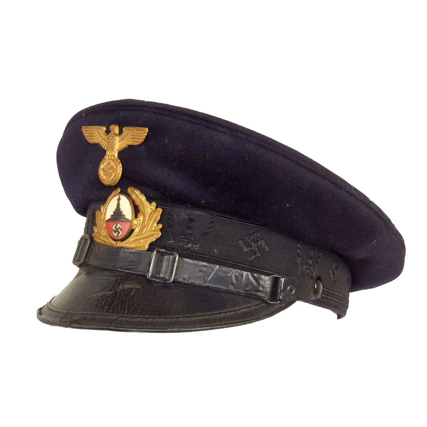 Original German WWII Early National Socialist State Veterans Association Visor Cap - NSRKB