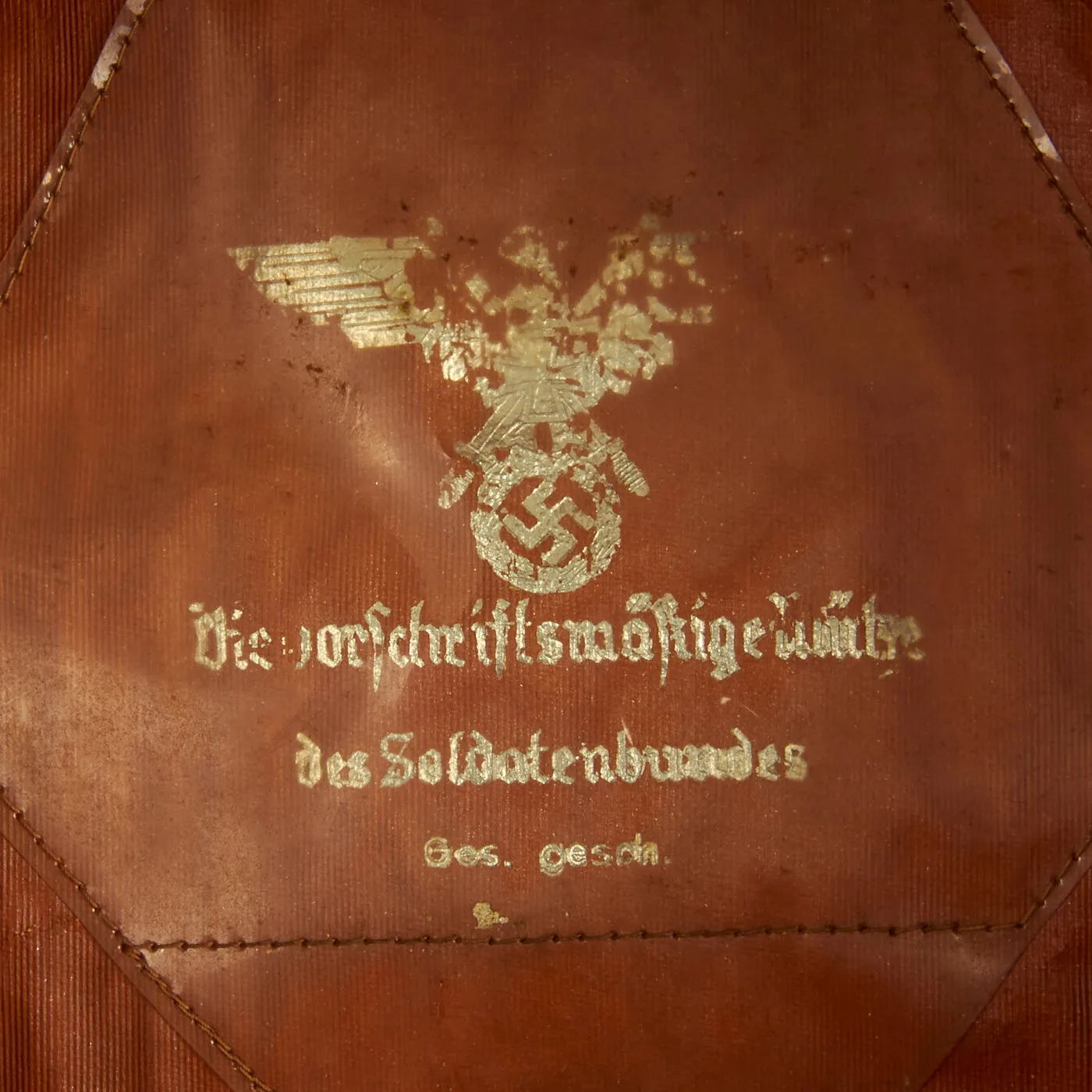 Original German WWII Soldatenbund Soldier's League Converted to NSRKB Veterans Association Visor Cap