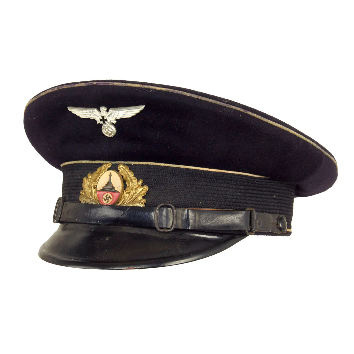 Original German WWII Soldatenbund Soldier's League Converted to NSRKB Veterans Association Visor Cap
