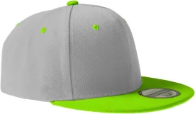 PLAIN GEAR Classic Flat Bill Hats for Men & Women Snapback Brim Hat - Blank Snap Back Two-Tone Color with Snap Closure