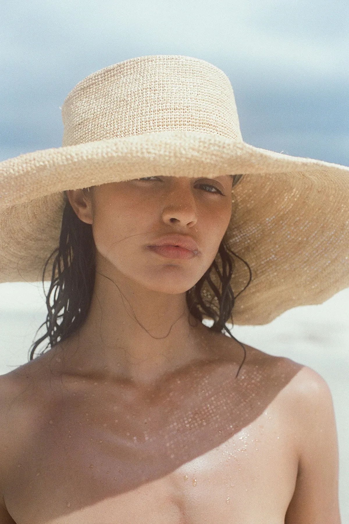 Raffia Wide Brim Hat - Natural