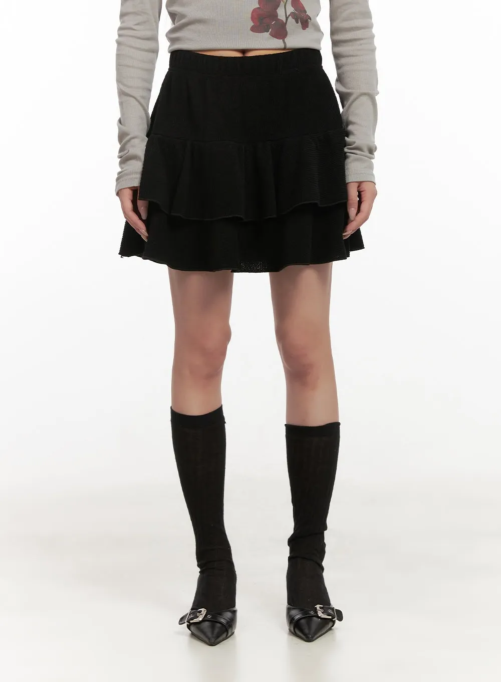Ruffle Soft Touch Mini Skirt CD404