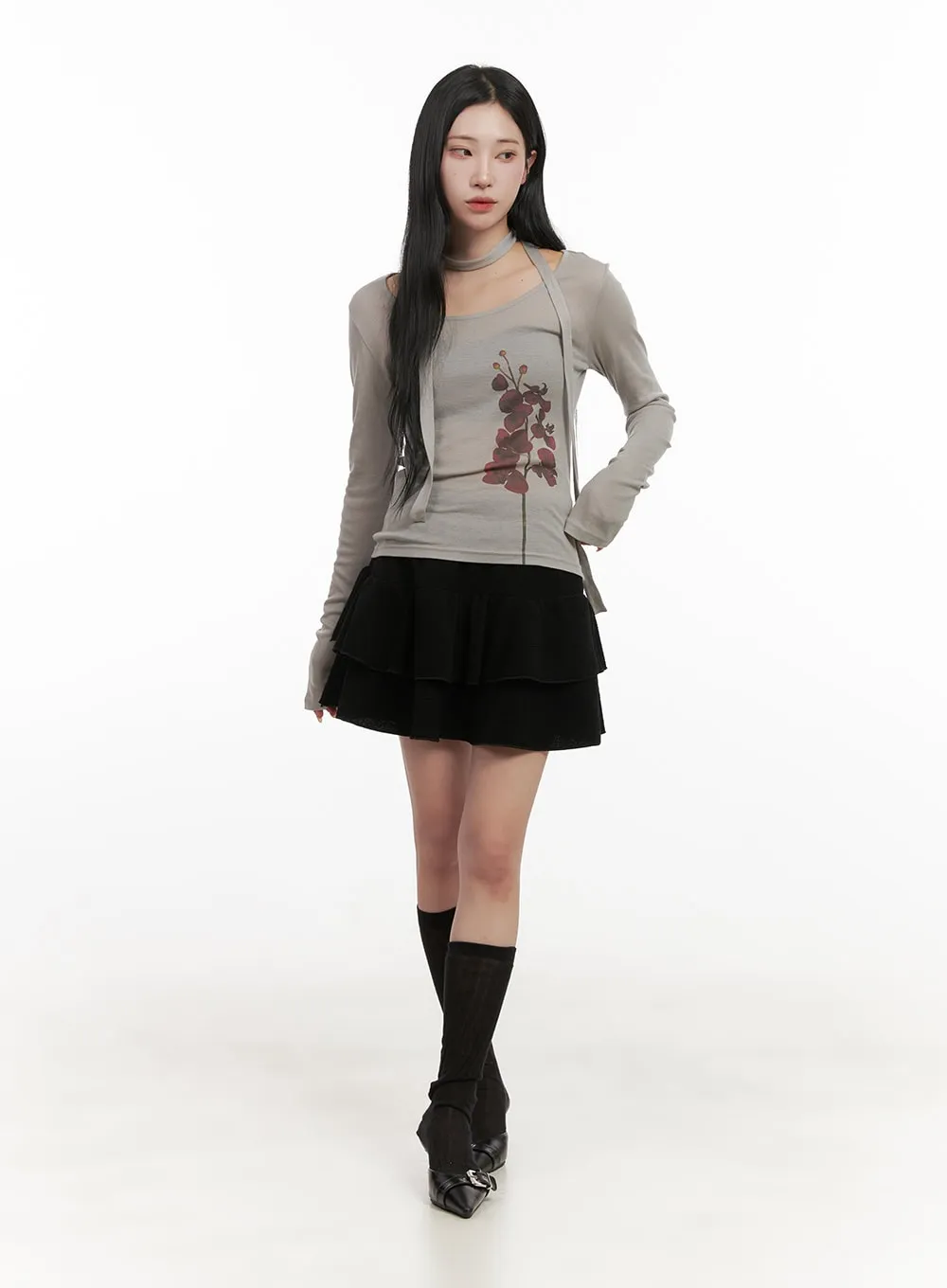 Ruffle Soft Touch Mini Skirt CD404
