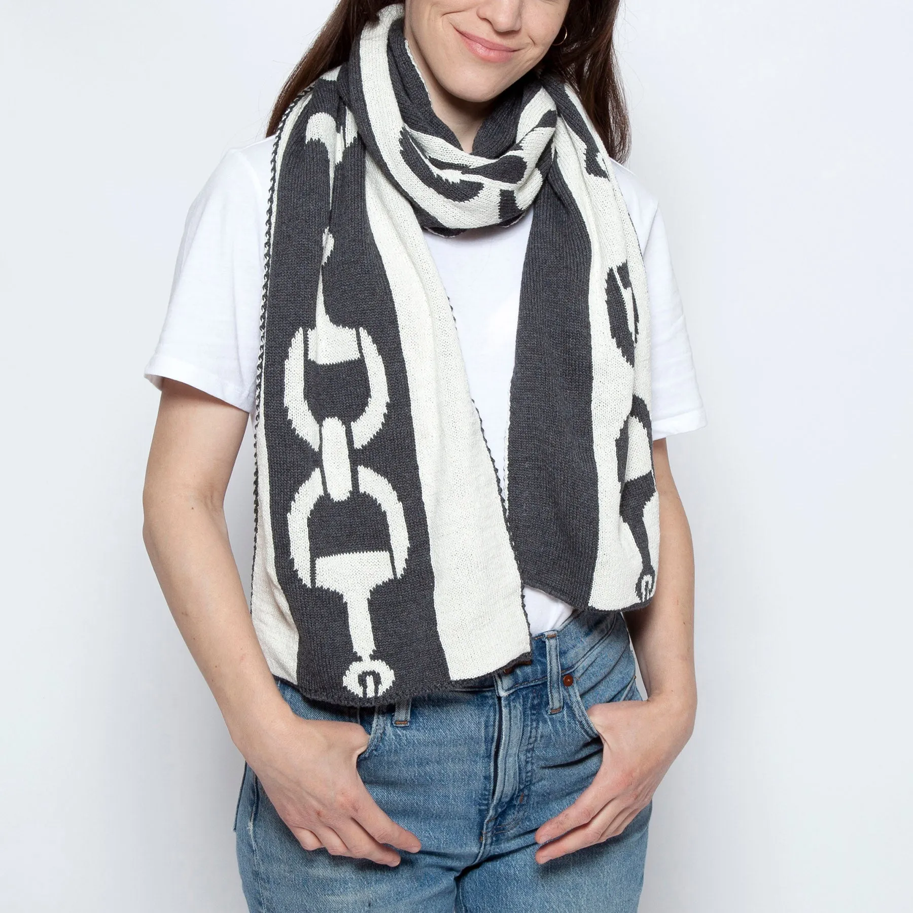 Snaffle Bit Striped Scarf