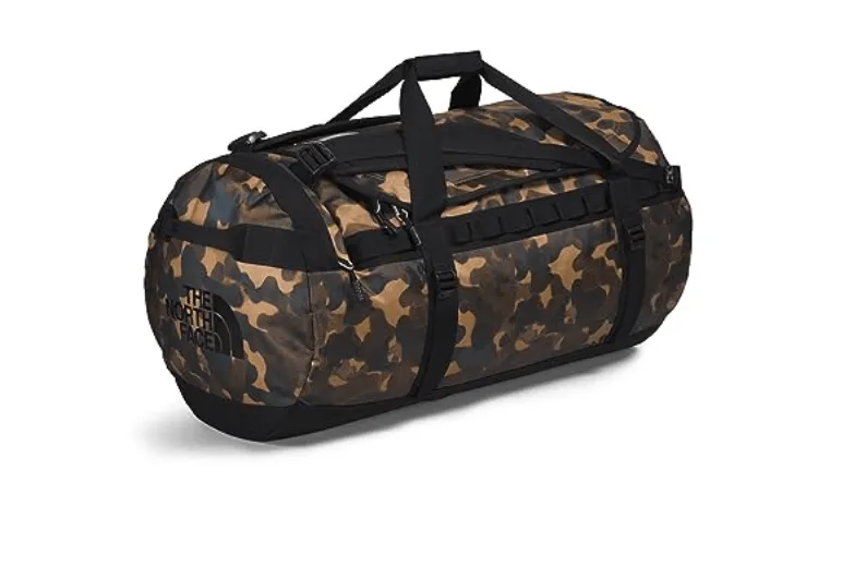 The North Face Base Camp Duffel - L - Utility Brown Camo Texture Print/TNF Black