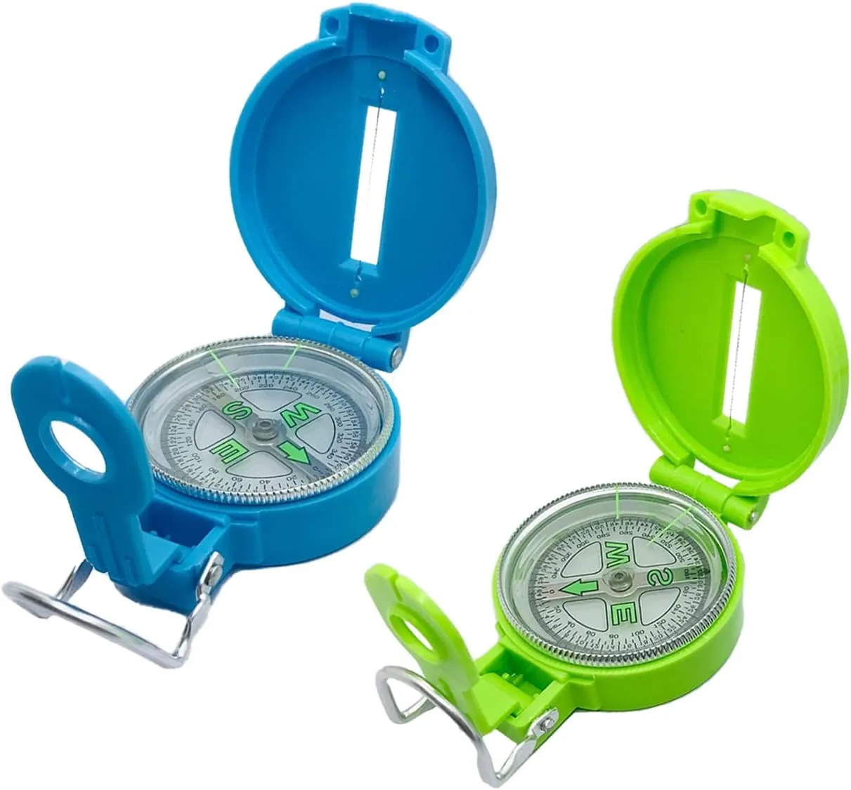 TurnOnSport Lensatic Compass - Hiking & Camping Navigation - Orienteering & Map Reading - Boy Scout & Professional Field Compass