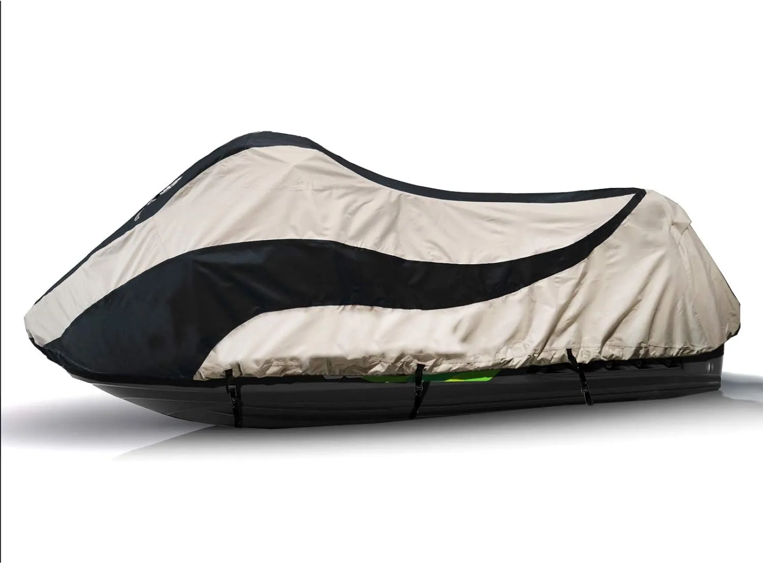 Waterproof Trailerable Jet ski Cover for Sea Doo Fish PRO 155 170, 2019-2025 Black/Grey