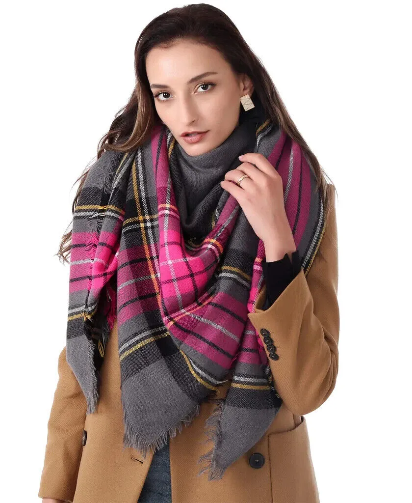 Winter Tartan Scarf Shawl