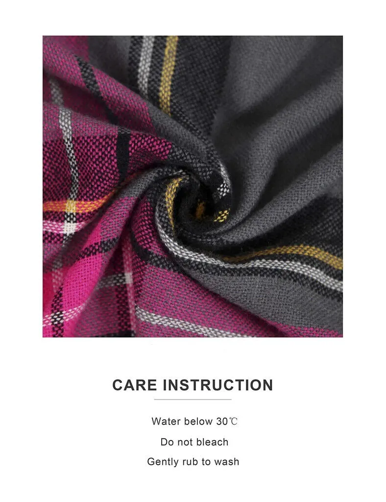 Winter Tartan Scarf Shawl