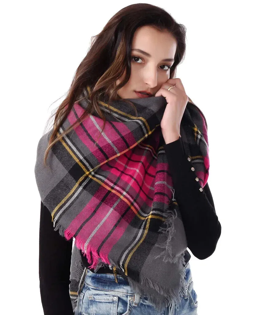 Winter Tartan Scarf Shawl