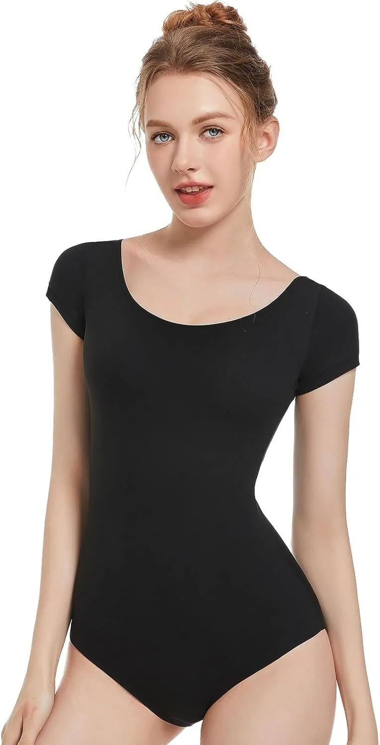 Women's Team Basic Short Sleeve Leotard for ballet Adult Gymnastics Bodysuit dance clothing