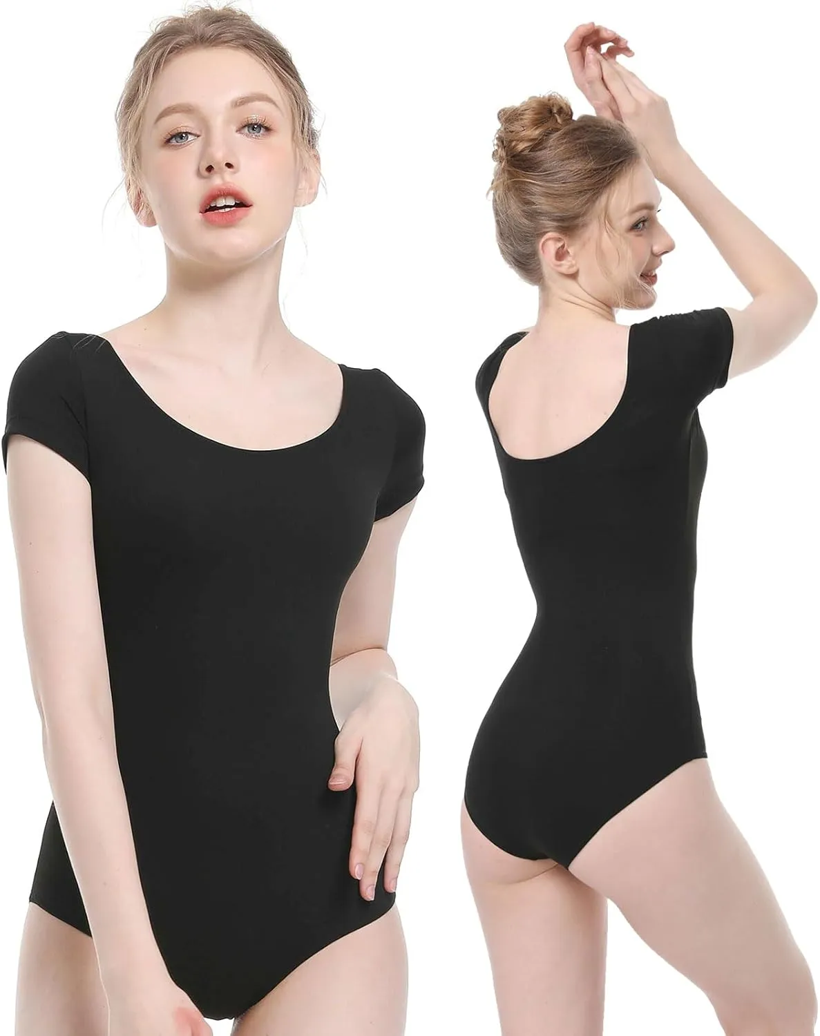 Women's Team Basic Short Sleeve Leotard for ballet Adult Gymnastics Bodysuit dance clothing