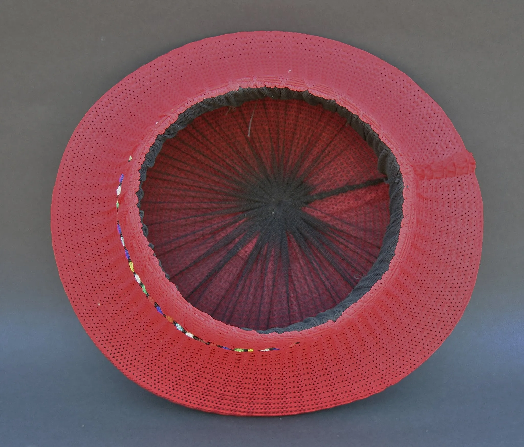 Zulu Married Woman's Red Headdress Hat Inkehli Vintage