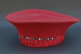 Zulu Married Woman's Red Headdress Hat Inkehli Vintage