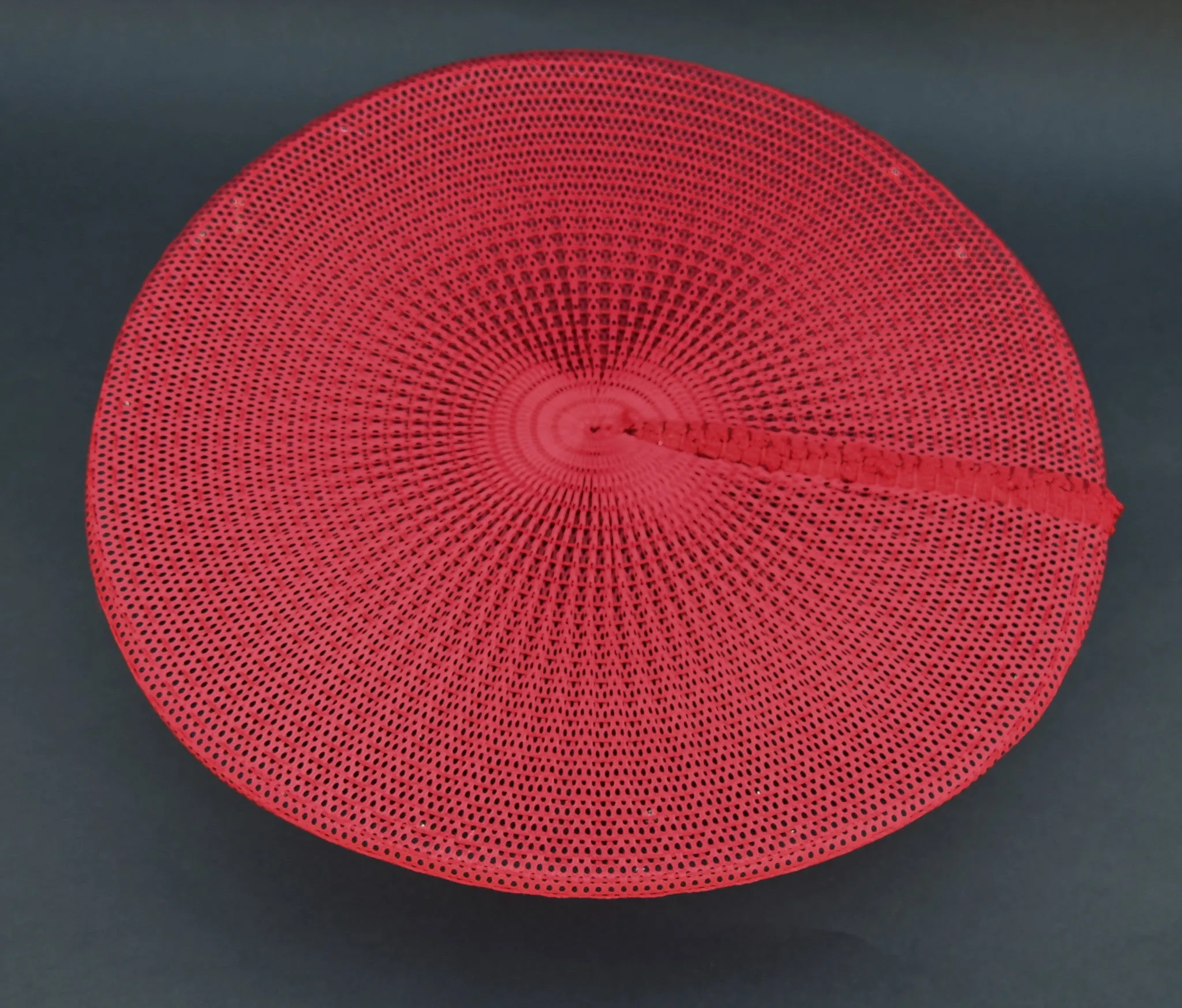Zulu Married Woman's Red Headdress Hat Inkehli Vintage